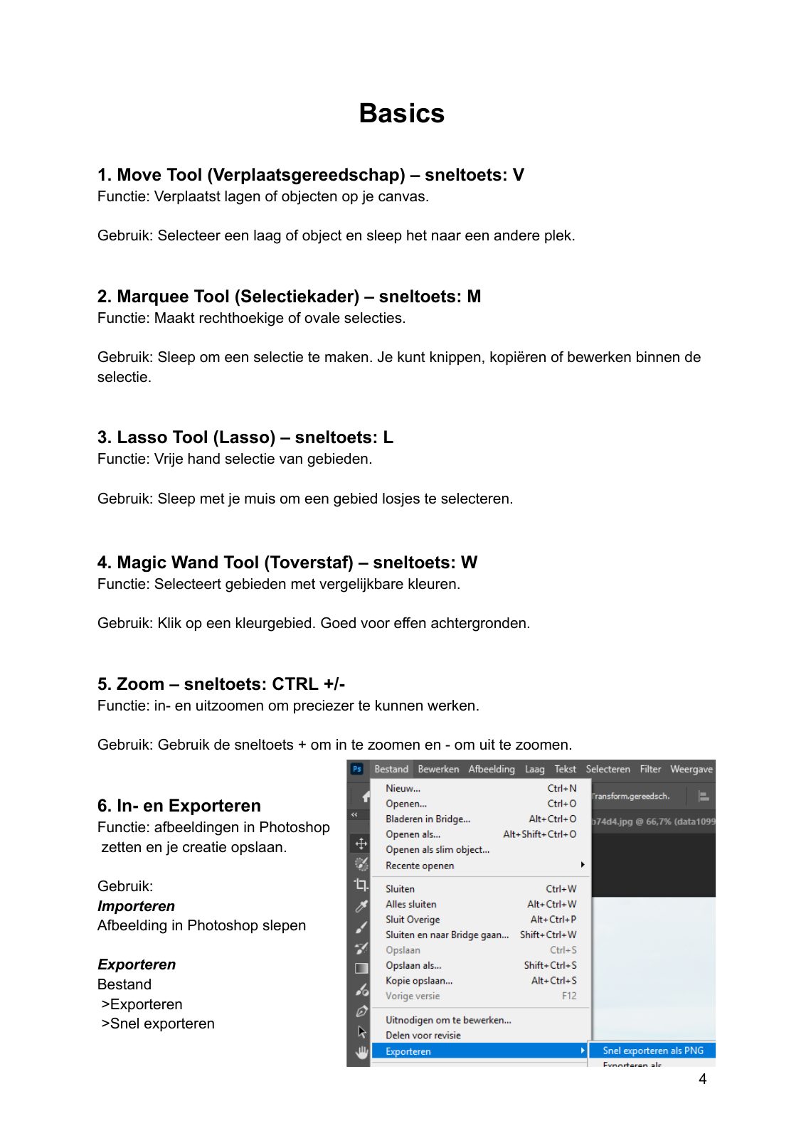 Photoshop workshop · Handout, pagina 4