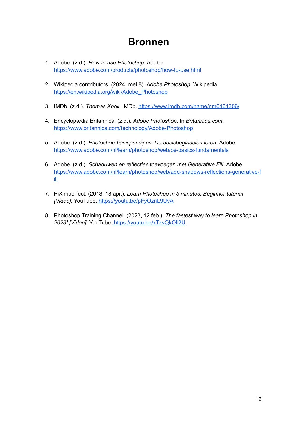 Photoshop workshop · Handout, pagina 12